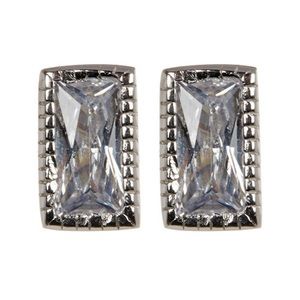 ADORNIA Silver Crystal Studs